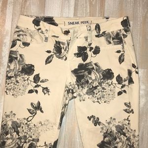 Floral jeans